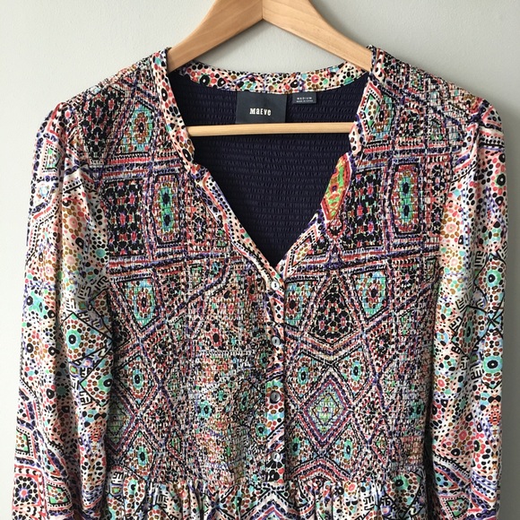 Anthropologie Tiled Amethyst Dress - Picture 4 of 6